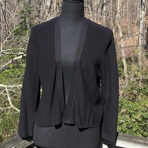 J Jill Black Ribbed Knit Shrug